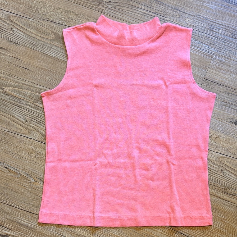 Chic Coral Sleeveless Tank Top